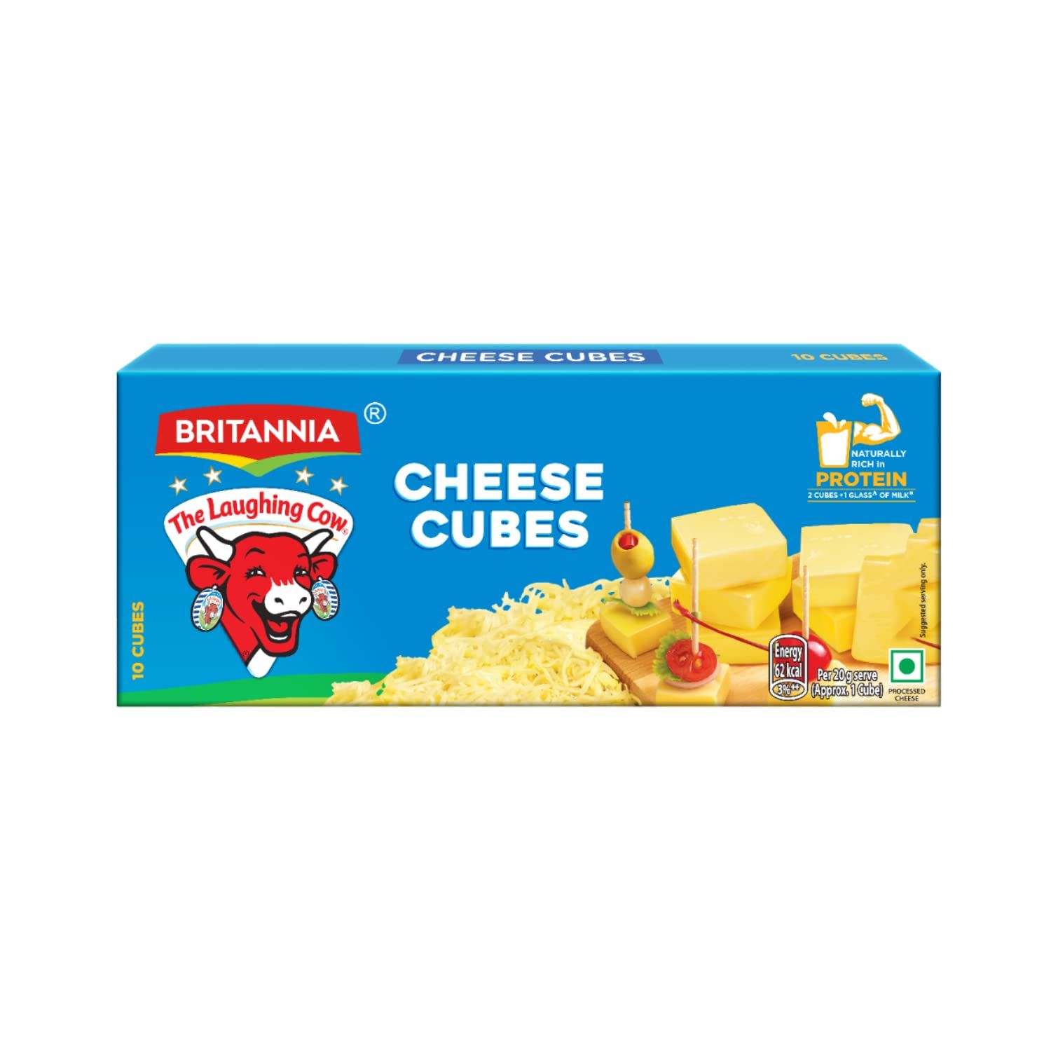 Britannia The Laughing Cow Cheese, Cubes, 600G Box