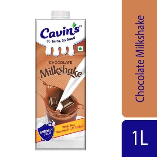 Cavins Chocolate Milkshake, With Zinc, Vitamin A & D Added, Supports Immunity, 1 L