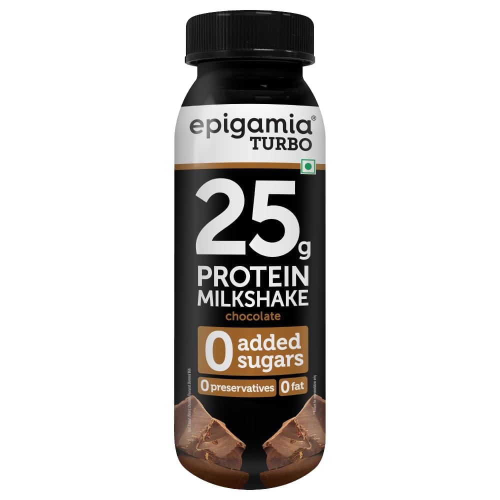 Epigamia Chocolate Turbo 25 Gram Protein Milkshake, 250 Ml