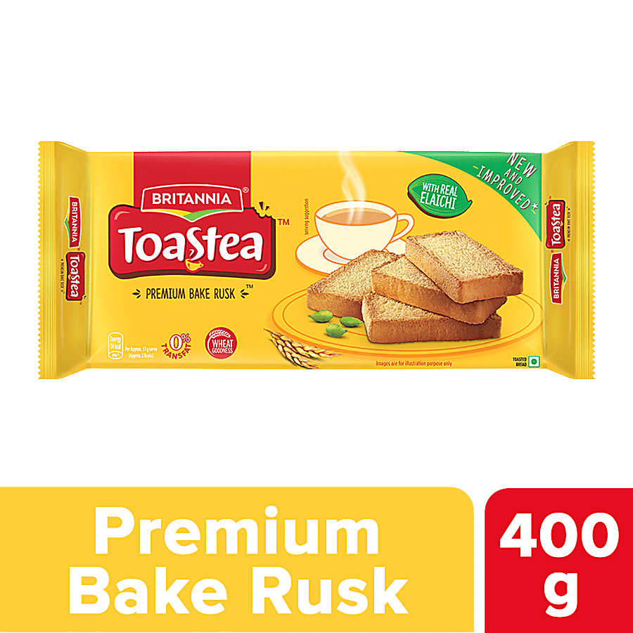 Britannia Rusk Toastea Bake Rusk, 400 G