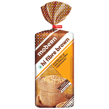 Modern Hi Fibre Brown Bread, Provides 15% Dietary Fibre Requirements, 400 G Pouch