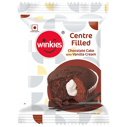 Winkies Centre Filled Cake, Chocolate With Vanilla Cream, 30 G