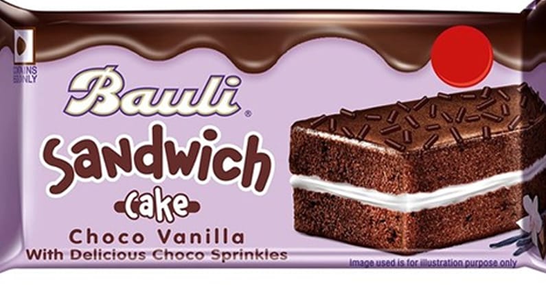 Bauli Sandwich Cake Choco Vanilla, 25G