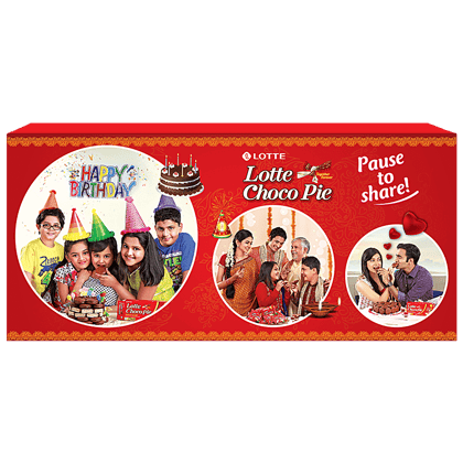 Lotte Choco Pie Original With Rich Marshmallow, No Preservatives, 28 G (Pack Of 6)