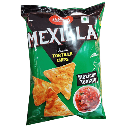 Haldiram'S Mexilla Classic Tortilla Chips - Mexican Tomato Flavour, Crispy, 80 G