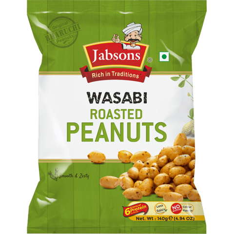 Jabsons Wasabi Roasted Peanuts, 140 gm Jabsons Wasabi Roasted Peanuts, 140 gm