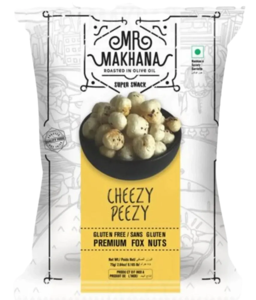 Mr Makhana Gluten Free Cheezy Peezy Popped Lotus Seeds 25G