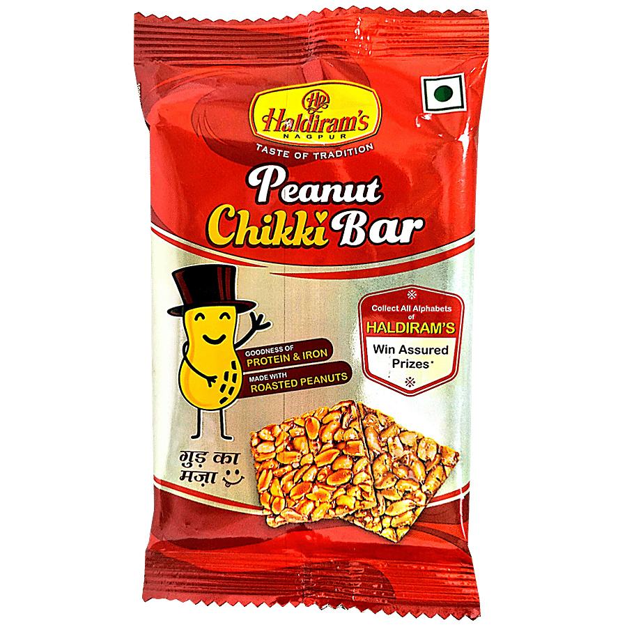 Haldiram Chikki Bar - Peanut, 45 G Pouch