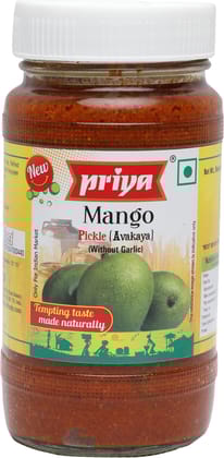 Priya Avakaya Without Garlic Mango Pickle (500 G)
