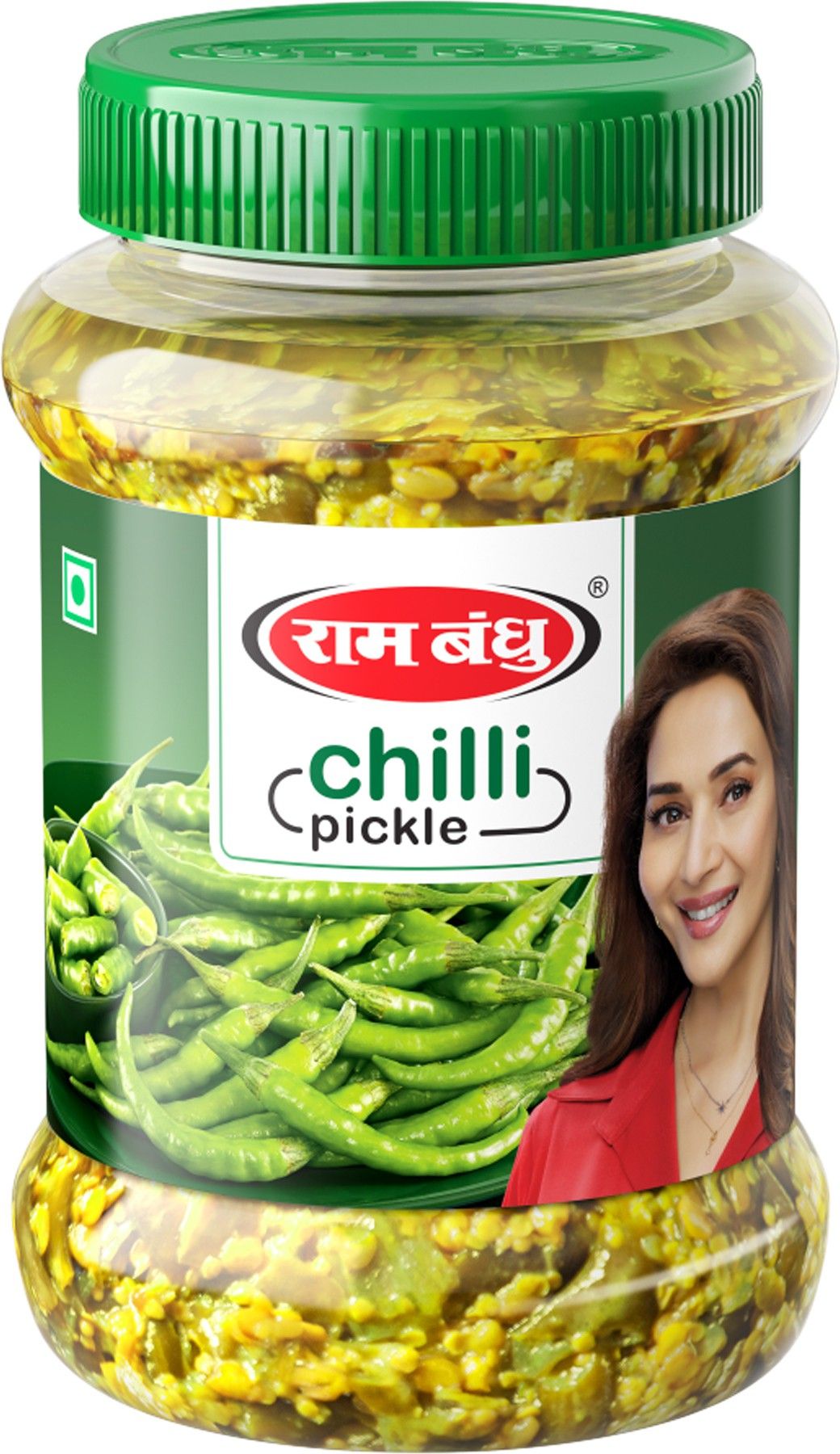 Ram Bandhu Green Chilli Pickle (500 G)