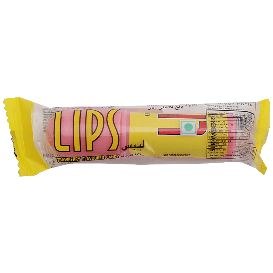 Lotte Candy - Lips, Strawberry Flavoured, 14 G