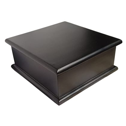 Define Art Pedestal Statue Base Pooja Chowki For Figurines & Showpieces Decoration Home Office Decor Square Shape 6 inch x 6 inch x 2.5 inch Height