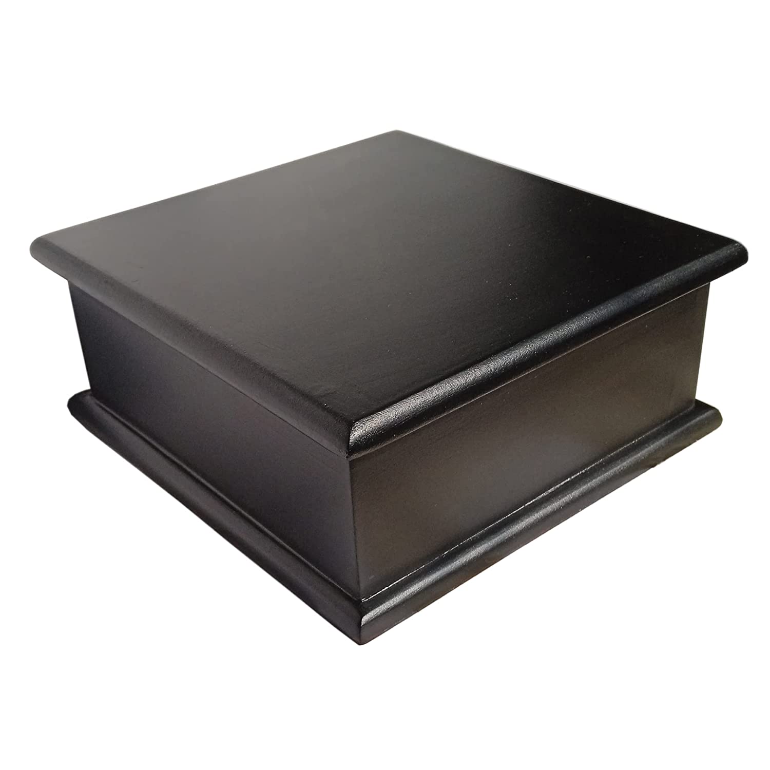 Define Art Pedestal Statue Base Pooja Chowki For Figurines & Showpieces Decoration Home Office Decor Square Shape 6 inch x 6 inch x 2.5 inch Height