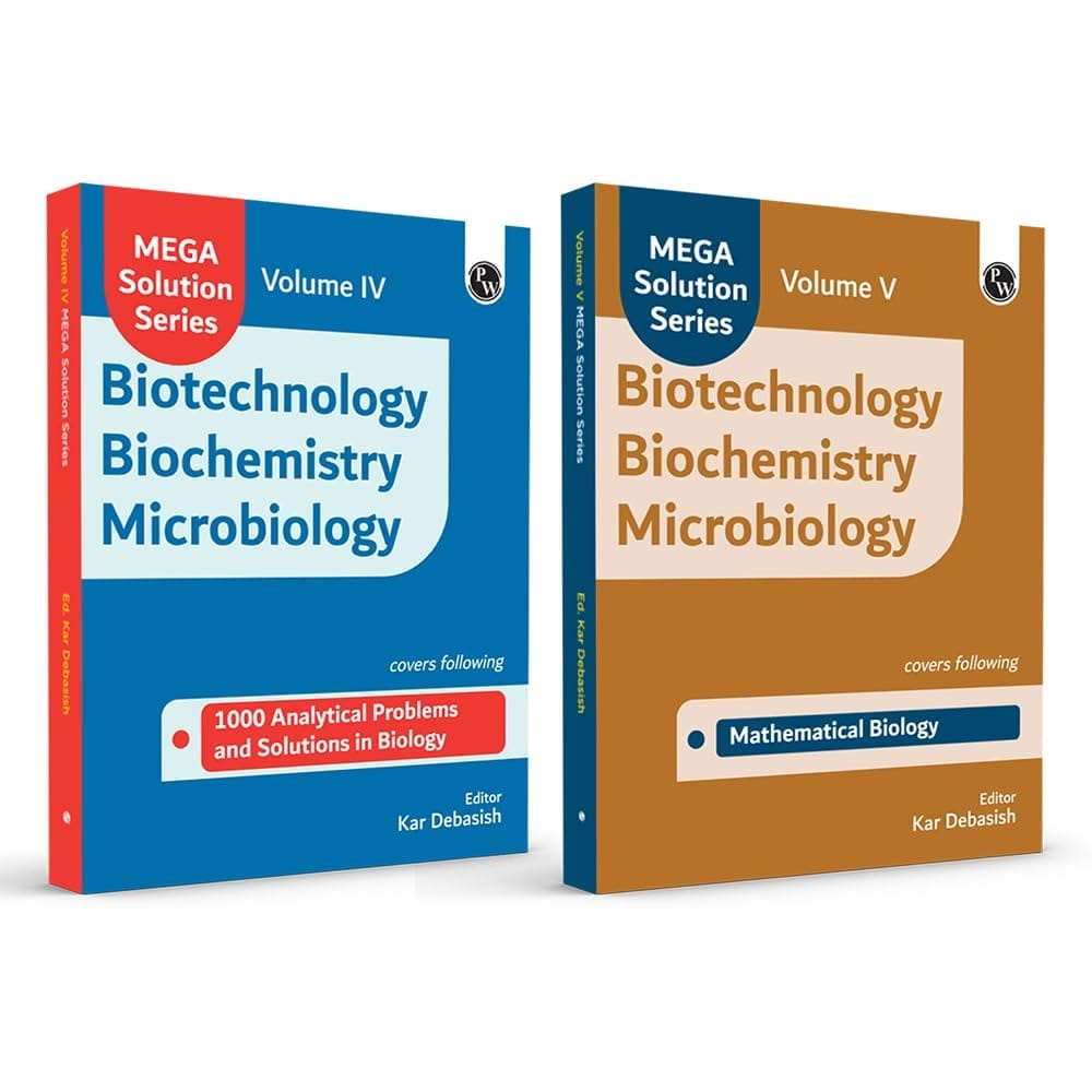 PW Mega Solution Series Biotechnology Biochemistry Microbiology Volume 4 & 5 Combo Set of 2 Books by Debasish Kar For 2024-2025 Exams [Paperback] Debasish Kar