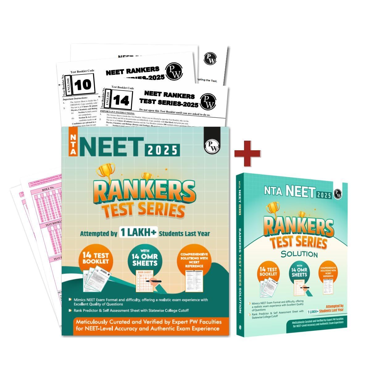 PW NTA NEET Rankers Test Series 2025 Verified & Curated by Expert Faculties | 10 Full Syllabus + 4 Part Syllabus (Class 11 & 12) | OMR Sheet, Solution Booklet with NCERT References [Paperback] Physics Wallah (PW)