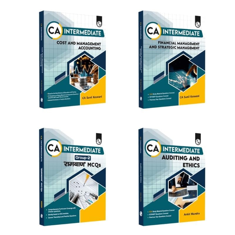 PW CA Intermediate Group 2 Cost and Management Accounting, Financial Management and Strategic Management, Auditing and Ethics, CA Intermediate Group 2 Ramban MCQ's Including Combo Set of 4 Book [Paperback] CA Sunil Keshwani,CA Sunil Keswani,Ankit Mundra