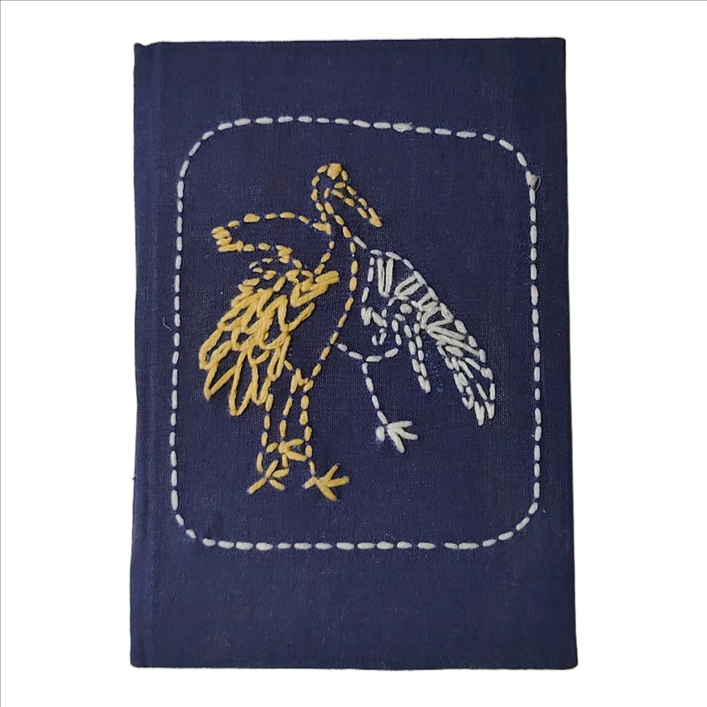 Chidiya Embroidered Pocket Diary, Plain Paper, 80 Pages