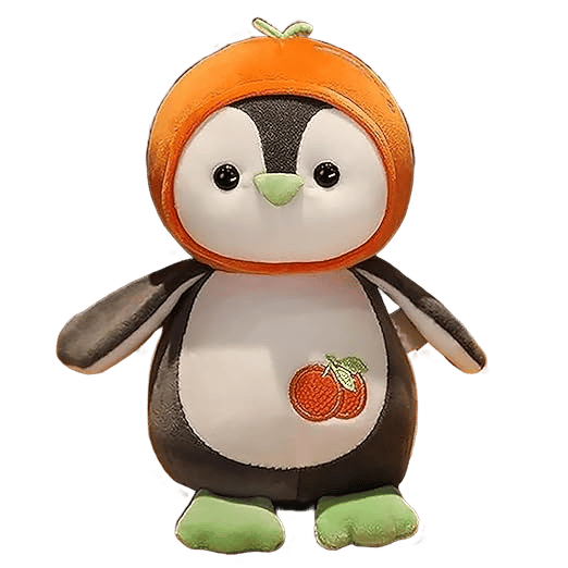 Cute Baby Fruit Penguin Soft Toy Stuffed Animal Spandex Plush for Kids by Adorable Design Cuddly Girl Pillow Gift for Girls