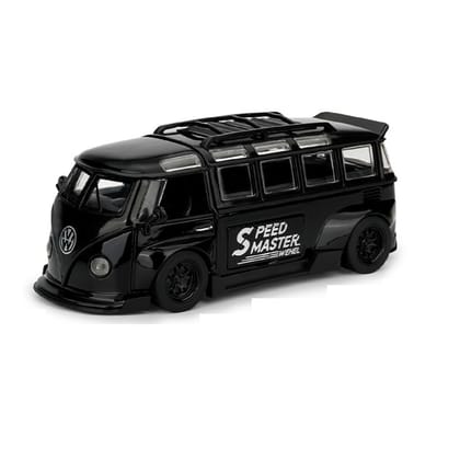 KTRS ENTERPRISE 1:32 Voksagen T1 Alloy Metal Pull Back Die-cast Car Model Pull Back car Super Openable Doors Sound and Light Doors & Light Music Boys Toys for Kids