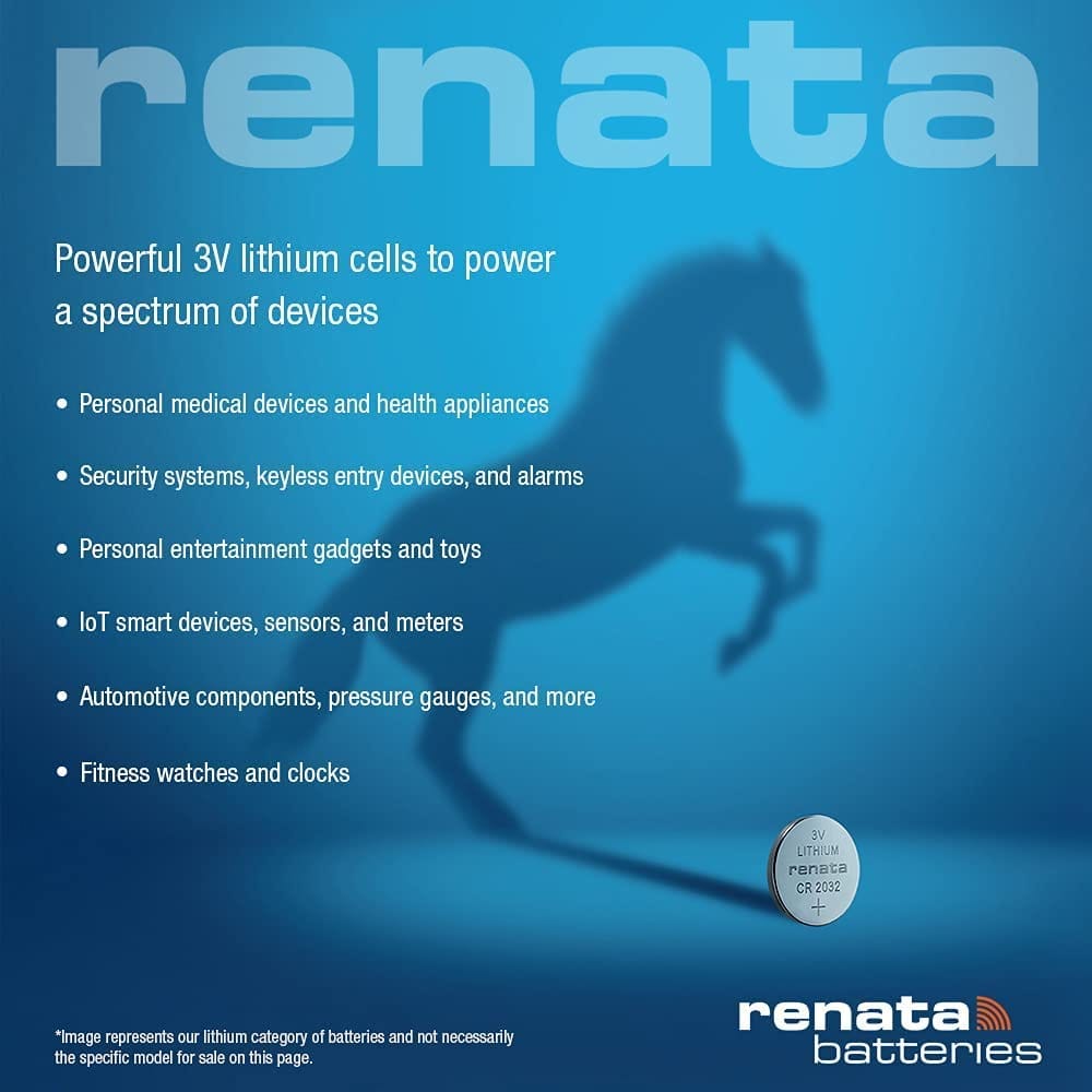 Renata CR2430 Batteries - 3V Lithium Coin Cell Swiss Made CR 2430 Battery (CR2430, Pack of 3)