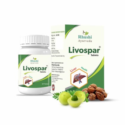 Rhushi Ayurved Livospar Tablets for Overall Liver Health