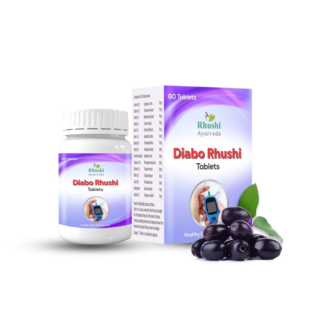 Rhushi Ayurved:Diabo Rhushi Tablets - 100% Ayurvedic Natural Supplement for Diabetes