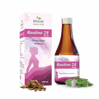 Rhushi Ayurved Routine 28 Syrup for Female Health and Overall Wellbeing