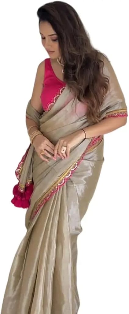 Buy Latest Indian Saree Georgette With Embroidery Work - Sarees | Buy online on ZillyBuy