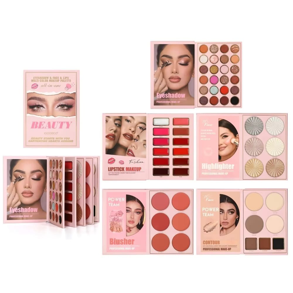 Eyeshadow, Face, and Lip Makeup Palette - All-in-One