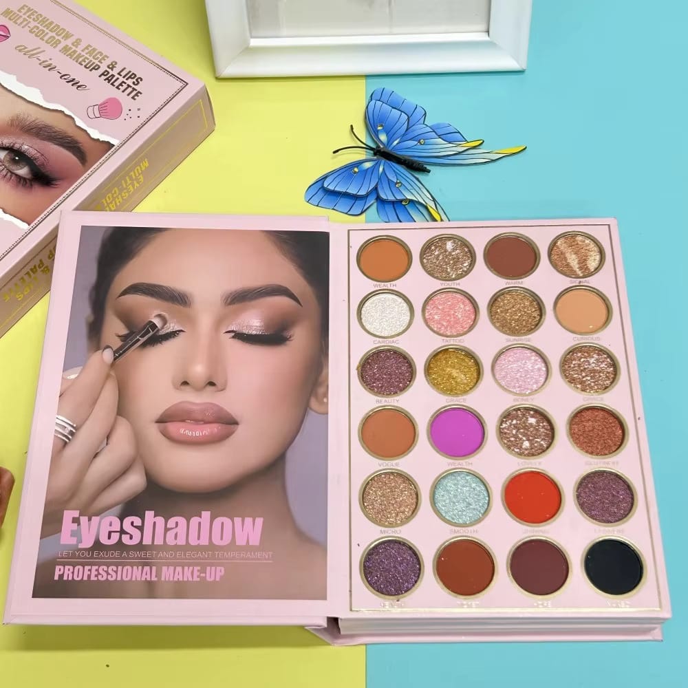 Eyeshadow, Face, and Lip Makeup Palette - All-in-One