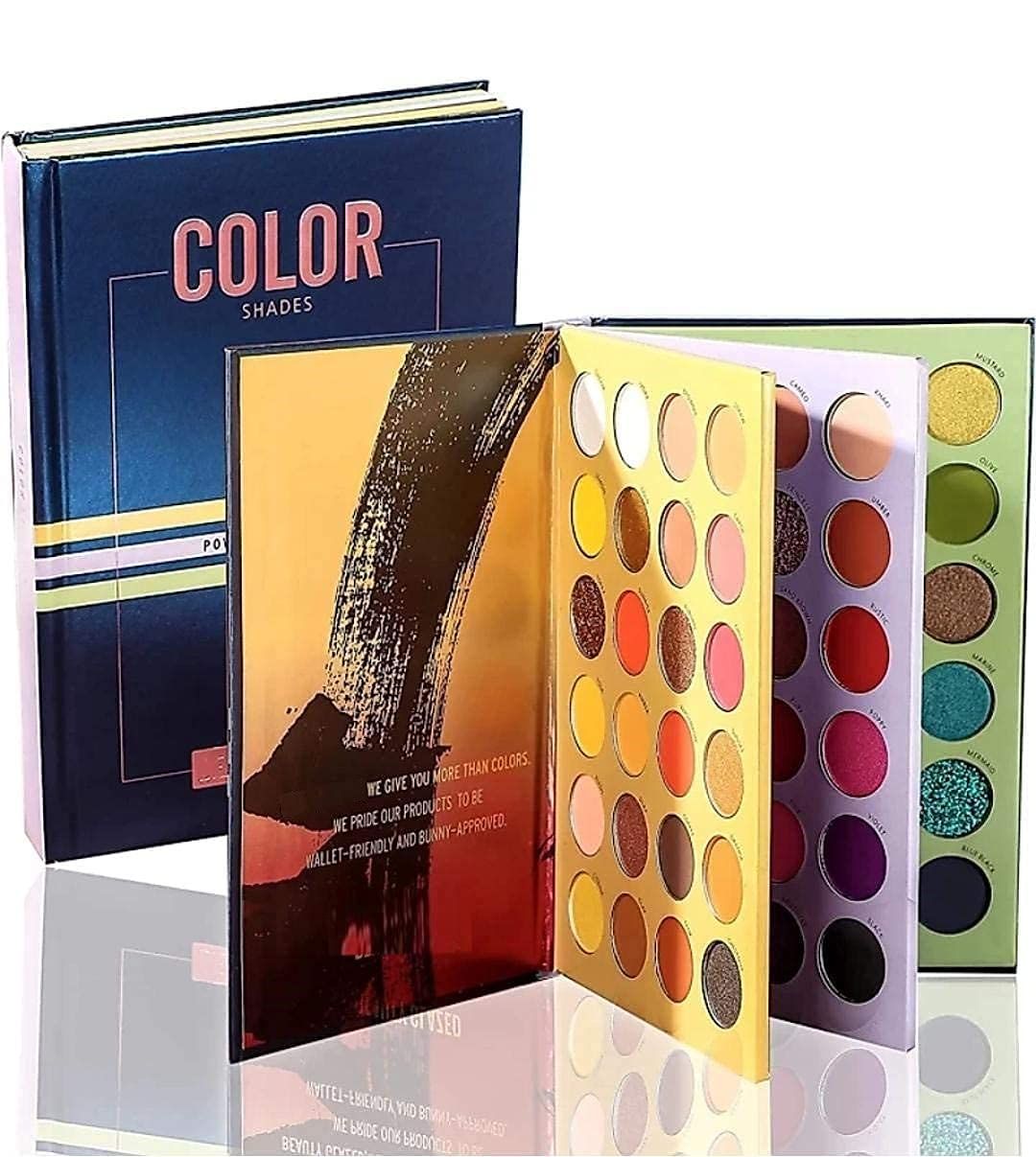 Eye Shadow Palette 72 Shades of Color Book Eyeshadow Combined with 3 Layer Natural Highly Pigmented Natural Ultra Eye Shadow Pressed Powder (Multicolor)