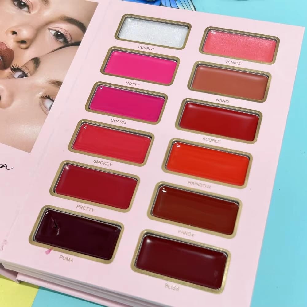 Book-Style 55 color Eyeshadow Highlighter Blush Lip Gloss Multi-functional Makeup Palette