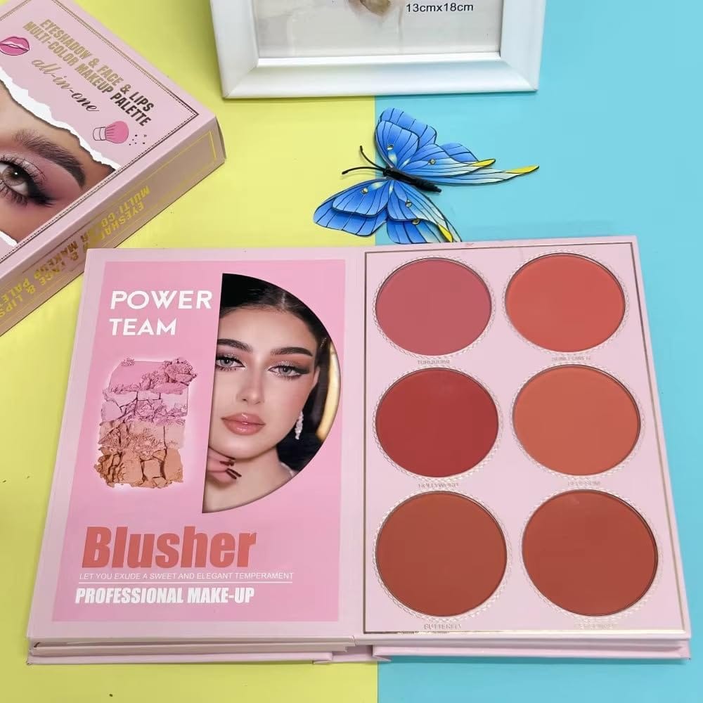 Book-Style 55 color Eyeshadow Highlighter Blush Lip Gloss Multi-functional Makeup Palette