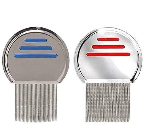 2 Pcs Stainless Steel Lice Treatment Comb/Stainless Steel Comb for Lice-Free Hair