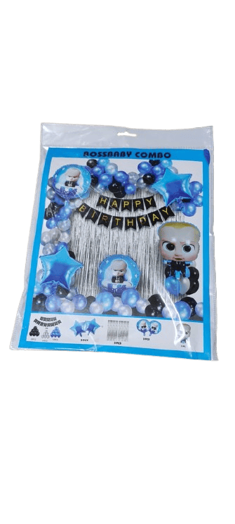 Boss Baby Birthday Party Decorations Set - Includes Balloons, Banner, and Garland