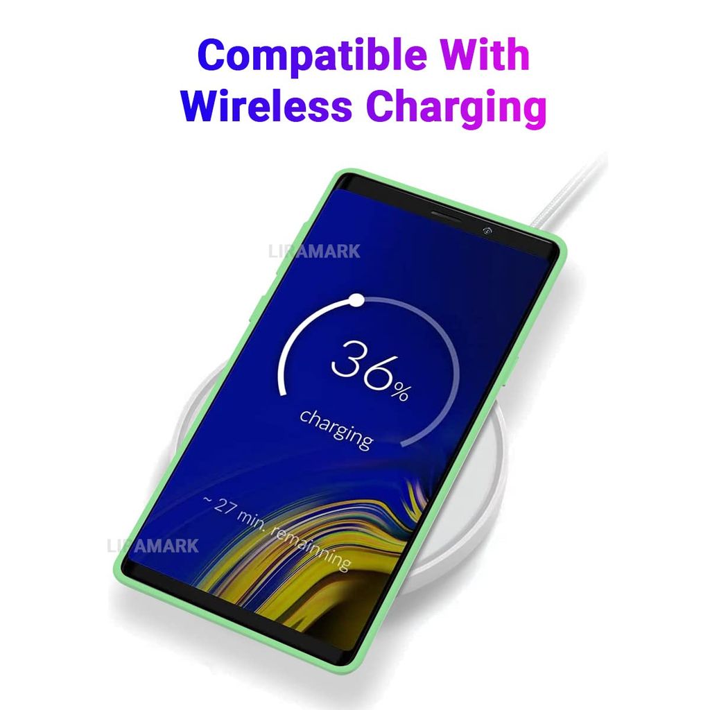 LIRAMARK Liquid Silicone Soft Back Cover Case for Samsung Galaxy Note 9