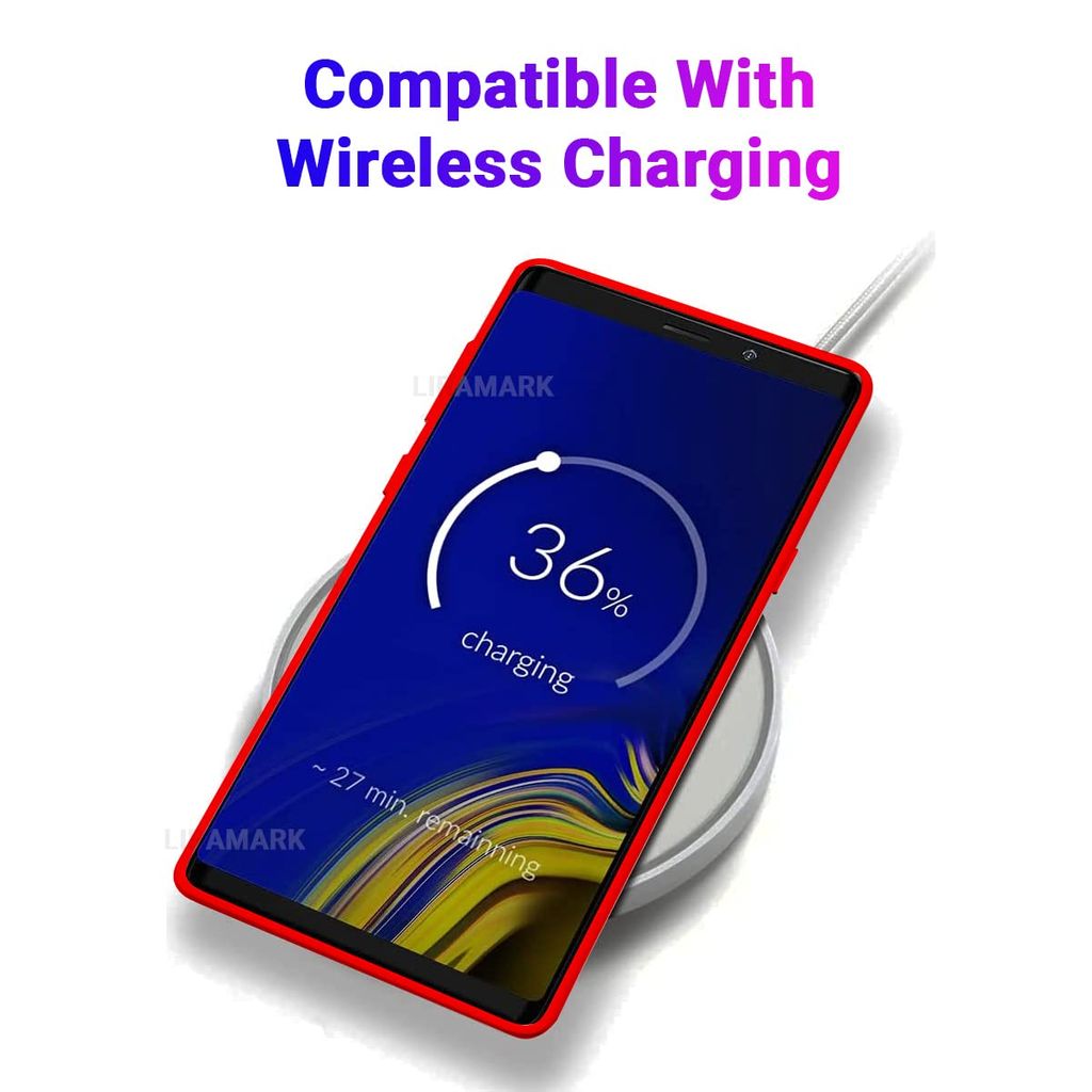 LIRAMARK Liquid Silicone Soft Back Cover Case for Samsung Galaxy Note 9