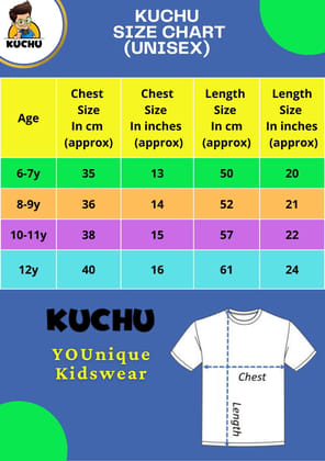 KUCHU Unisex Tshirt (6 Years- 7 Years) | Made of Super Combed Cotton-Modal Natural Fiber Better Than 100% Cotton| Soft & Breathable Fabric| Unique Digitally Printed Design |Vibrant Colour| Give Me Some Space Green KUCHU Unisex Tshirt (6 Years- 7 Years) | Made of Super Combed Cotton-Modal Natural Fiber Better Than 100% Cotton| Soft & Breathable Fabric| Unique Digitally Printed Design |Vibrant Colour| Give Me Some Space Green