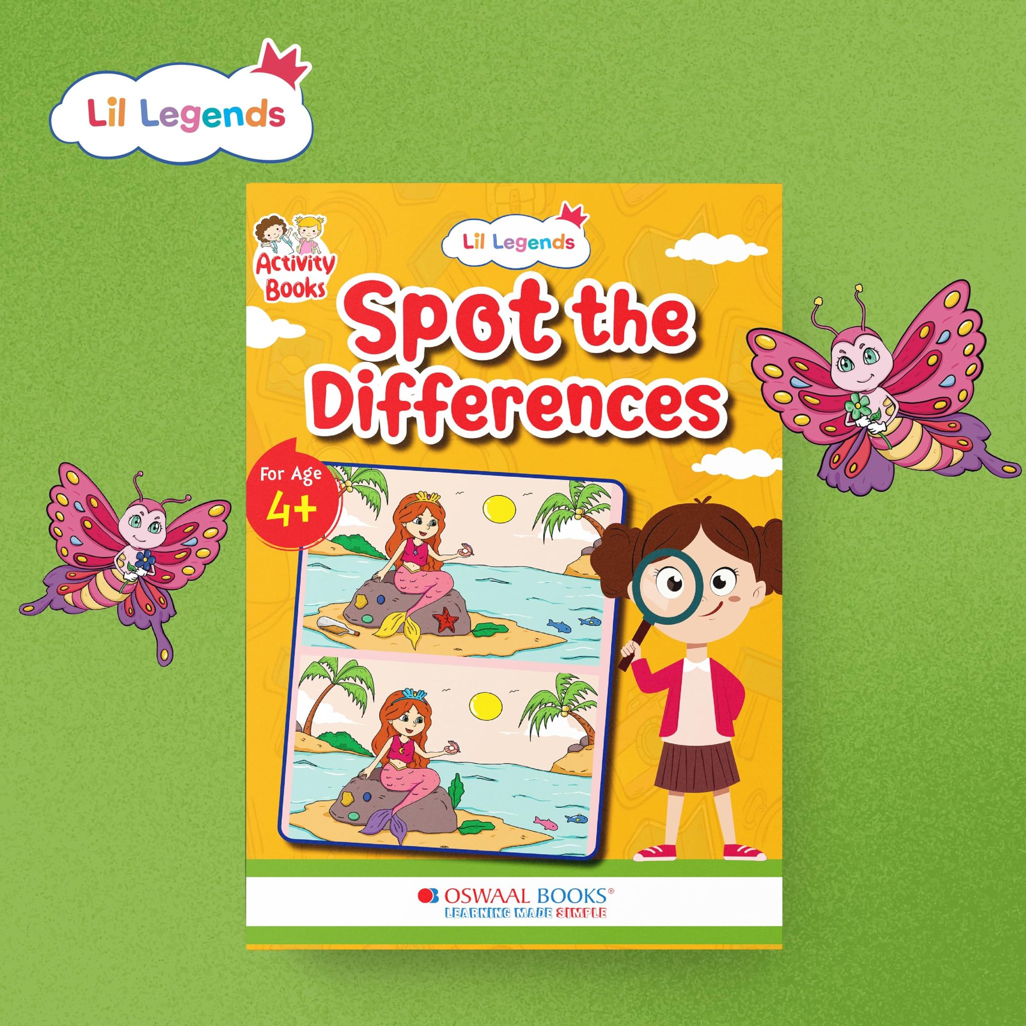 Oswaal Lil Legends Interactive Learning: Spot the Difference Book for Kids Ages 4+ ' Fun Puzzles to Boost Observation and Critical Thinking [Paperback] Oswaal Editorial Board