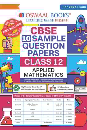 Oswaal CBSE Sample Question Papers Class 12 Applied Mathematics (For 2025 Exam) [Paperback] Oswaal Editorial Board