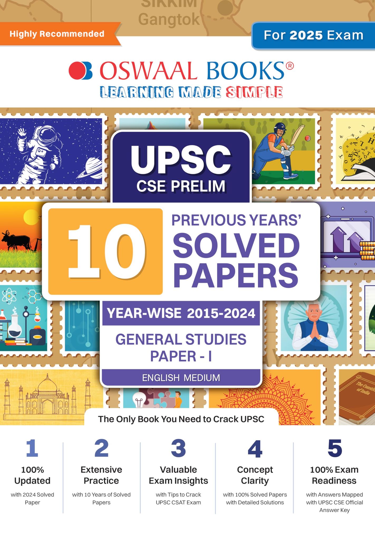 Oswaal UPSC CSE Prelim 10 Previous Years' Solved Papers Year-Wise (2015-2024) General Studies Paper-I English Medium (For 2025 Exam) Oswaal Editorial Board