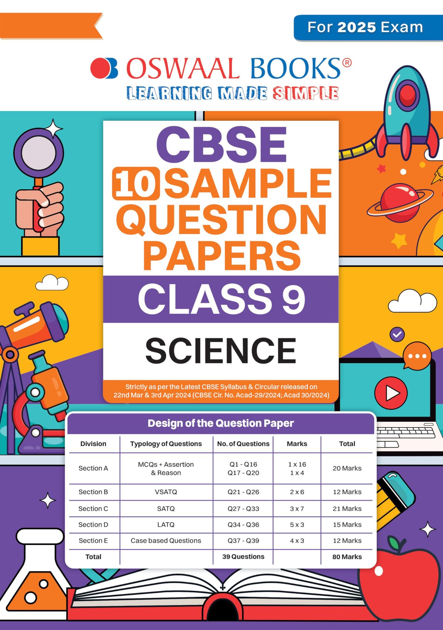 Oswaal CBSE Sample Question Papers Class 9 Science Book (For 2025 Exam) Oswaal Editorial Board