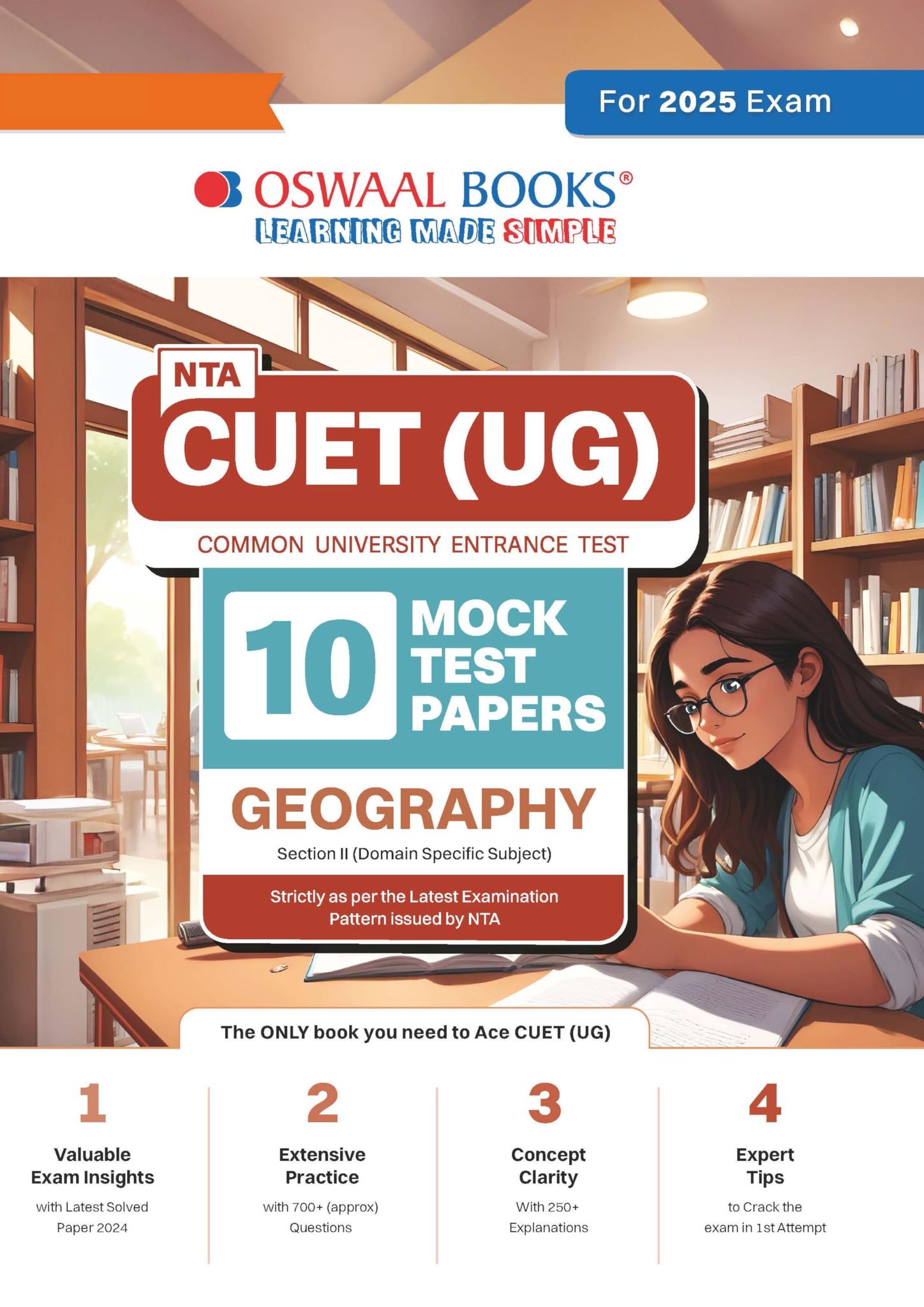 Oswaal NTA CUET (UG) 10 Mock Test Papers Geography (For 2025 Exam) Oswaal Editorial Board