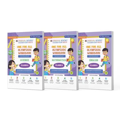 Oswaal One For All Olympiad Workbook Class 5 (Set of 3 Books) Maths, Science & English For 2024-25 Exam [Product Bundle] Oswaal Editorial Board