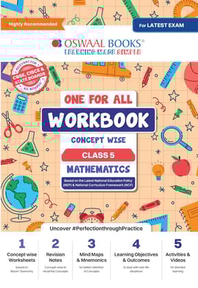 Oswaal One For All Workbook | Concept Wise Class-5 Mathematics Book | For Latest Exam [Paperback] Oswaal Editorial Board