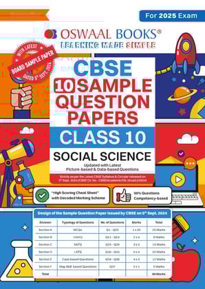 Oswaal CBSE Sample Question Papers Class 10 Social Science Book (For 2025 Exam) Oswaal Editorial Board