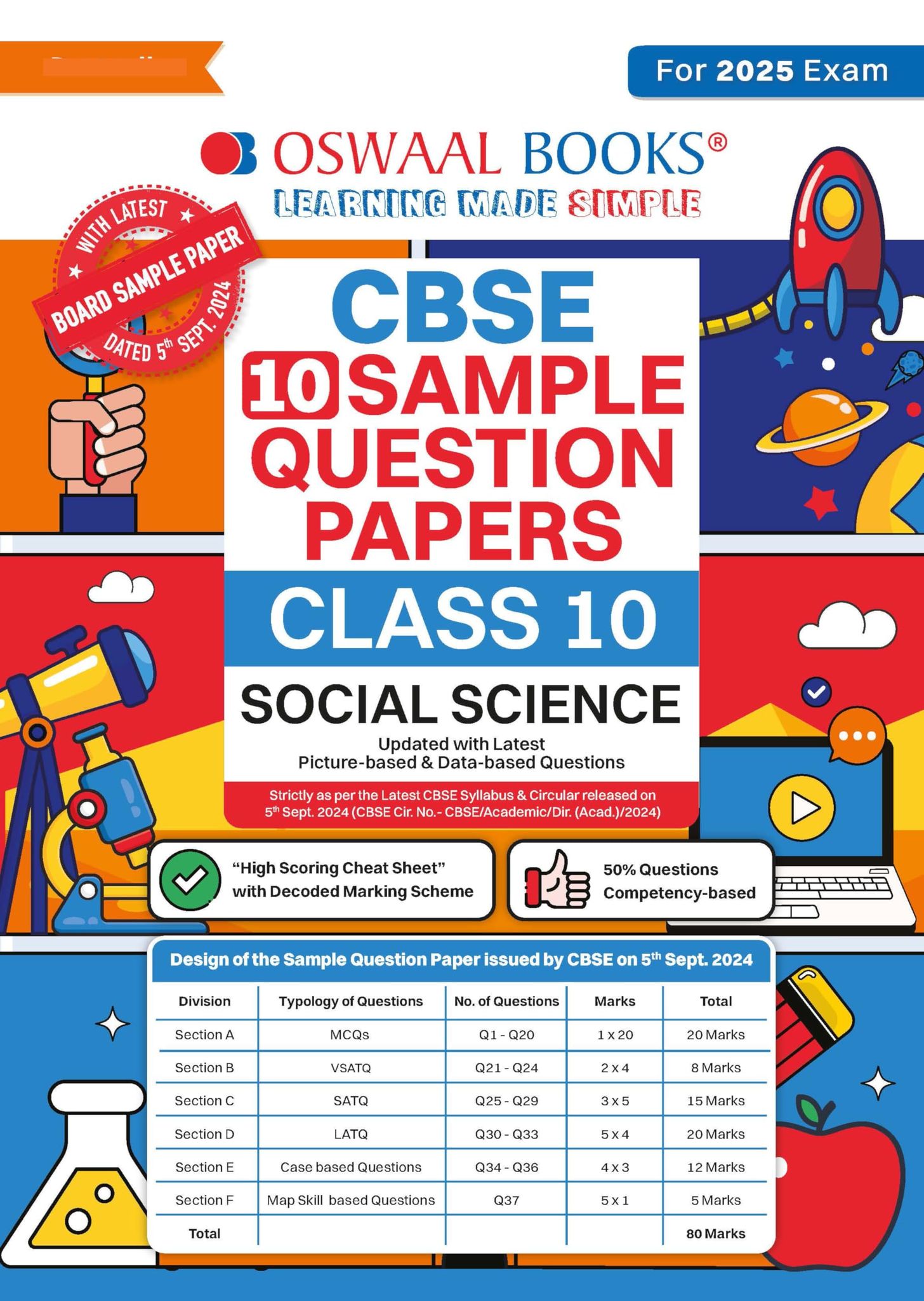Oswaal CBSE Sample Question Papers Class 10 Social Science Book (For 2025 Exam) Oswaal Editorial Board