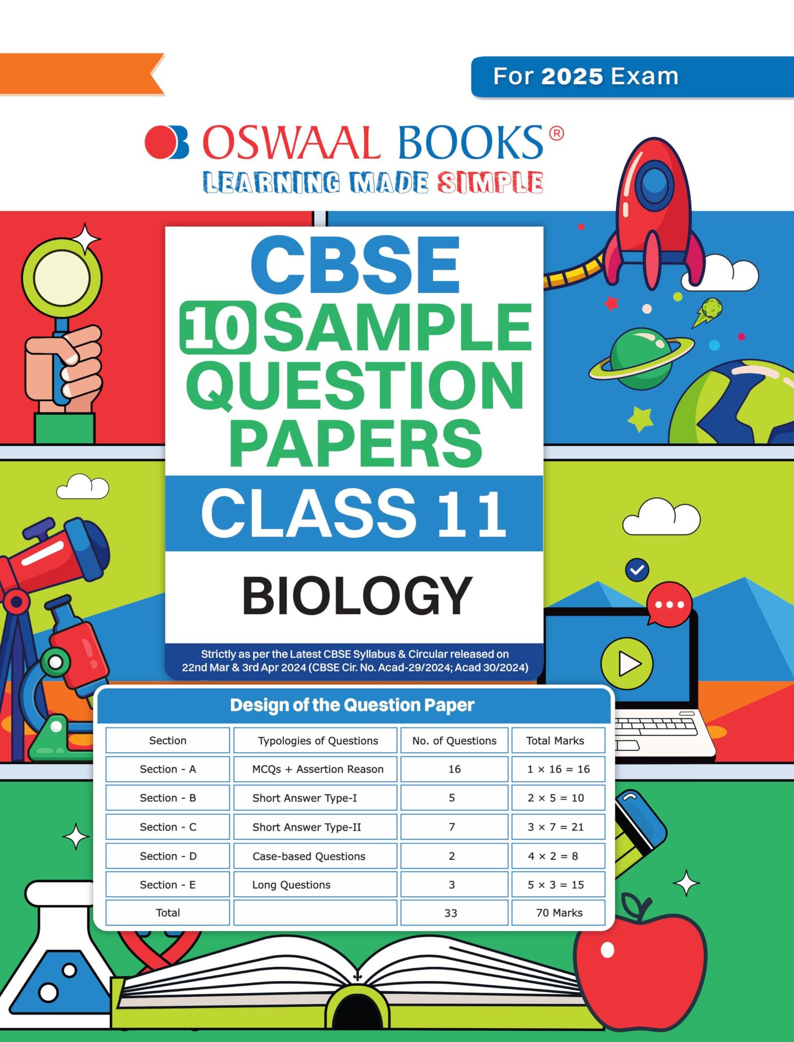 Oswaal CBSE Sample Question Papers Class 11 Biology (For 2025 Exam) Oswaal Editorial Board