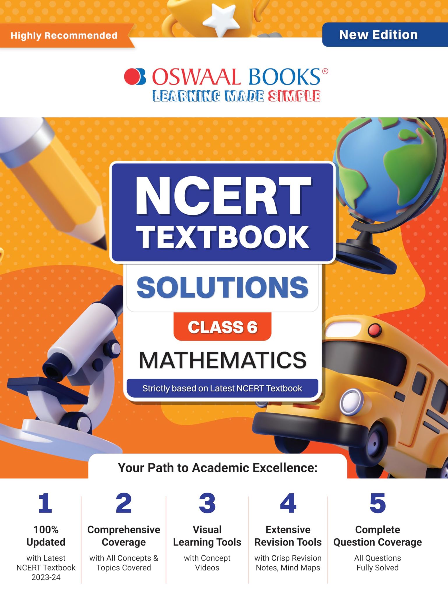 Oswaal NCERT Textbook Solutions Class 6 Mathematics | For 2024 Exam Oswaal Editorial Board