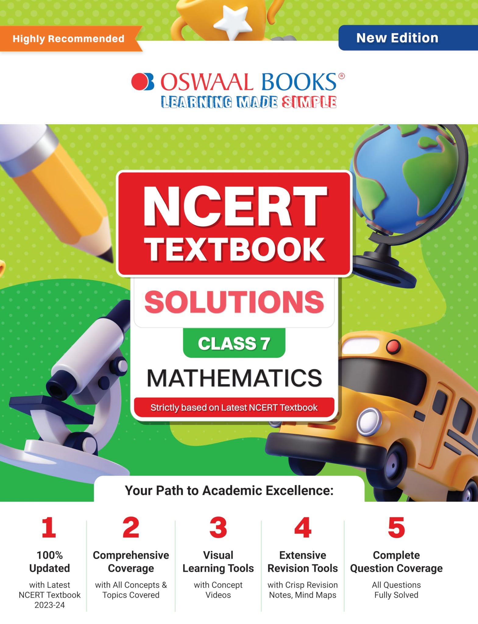 Oswaal NCERT Textbook Solutions Class 7 Mathematics | For 2024 Exam Oswaal Editorial Board